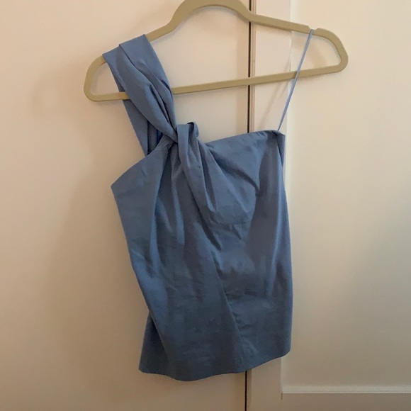 Blue one-shoulder top from Zara - Picture 1 of 3